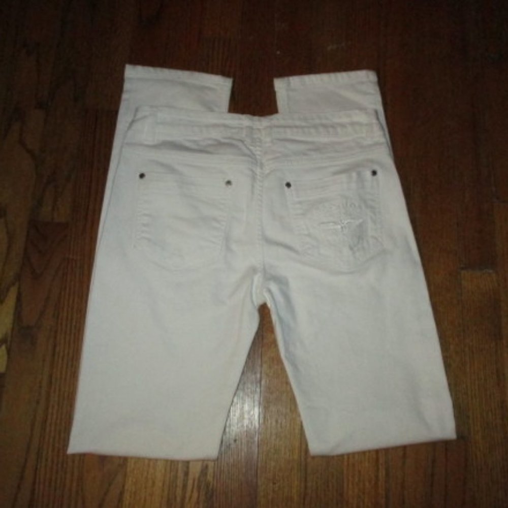 ESCALES Paris 328/400 White Straight Leg Jeans